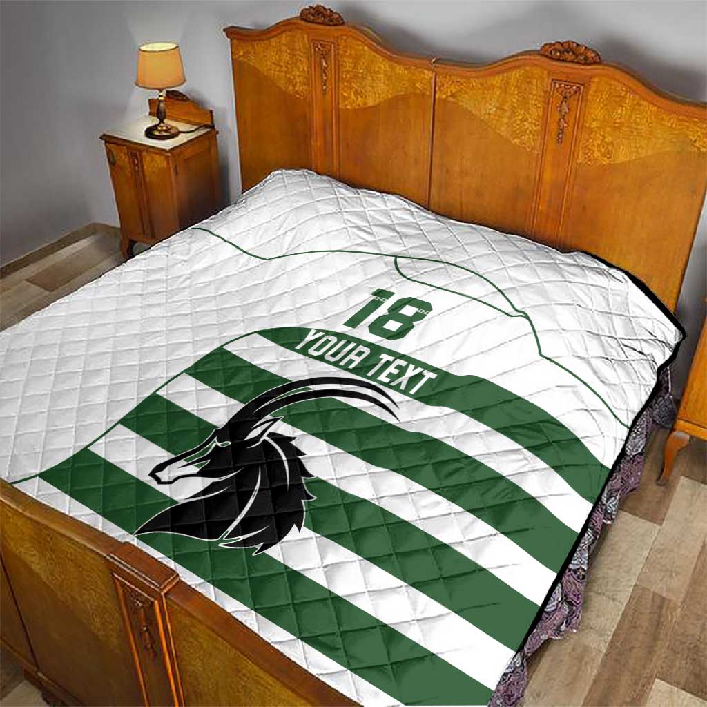 Custom Zimbabwe Sables Rugby Quilt Go Champion LT18