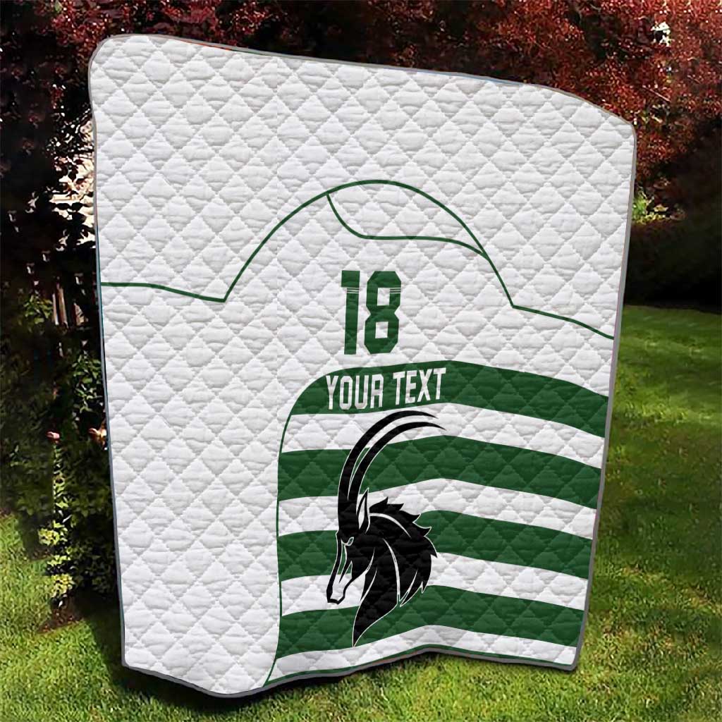 Custom Zimbabwe Sables Rugby Quilt Go Champion LT18