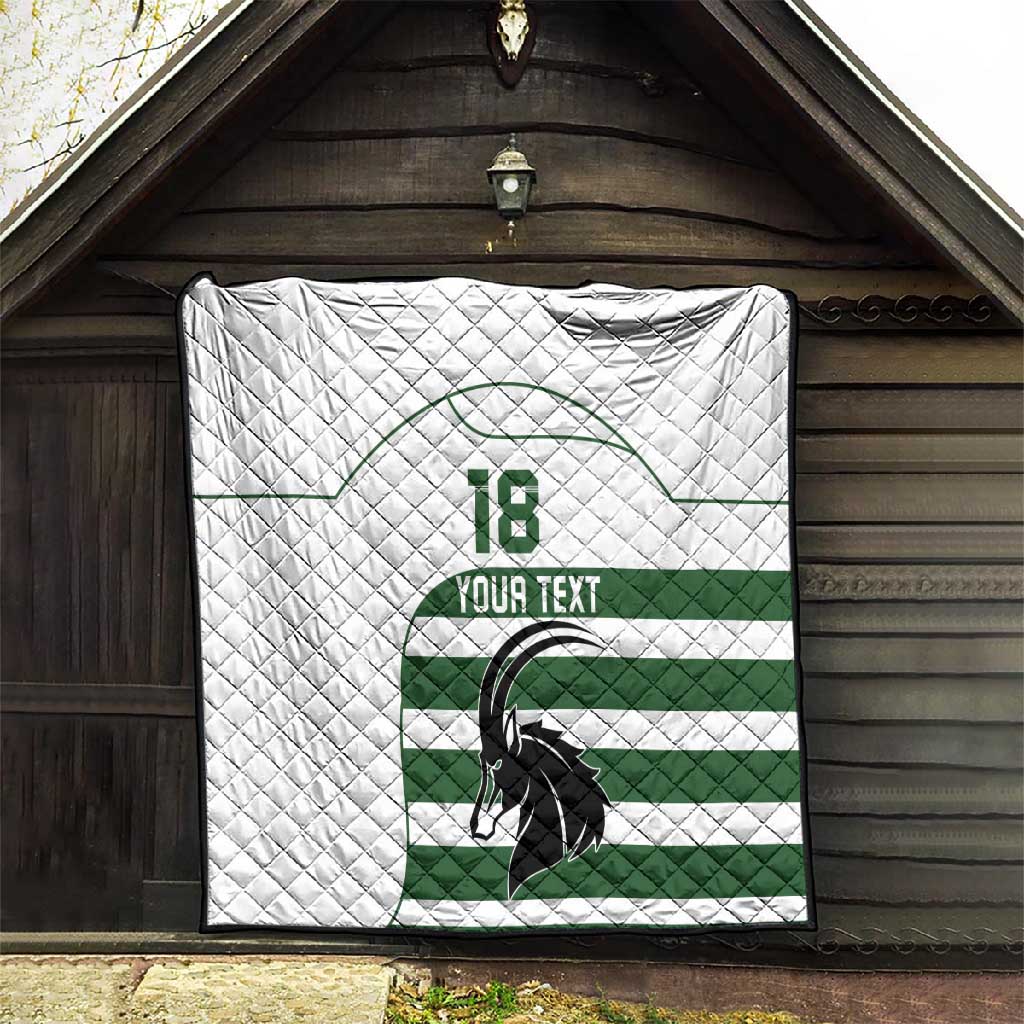 Custom Zimbabwe Sables Rugby Quilt Go Champion LT18