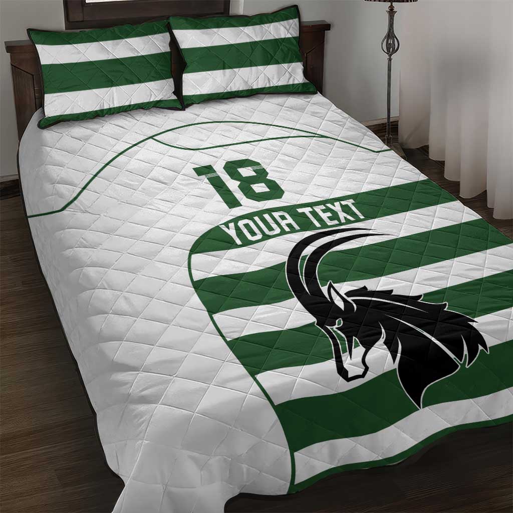 Custom Zimbabwe Sables Rugby Quilt Bed Set Go Champion LT18