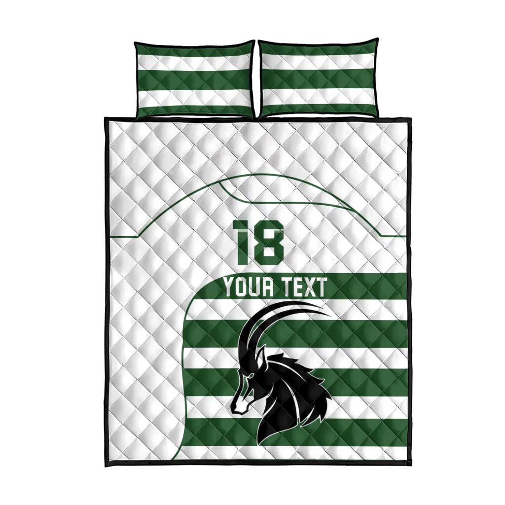 Custom Zimbabwe Sables Rugby Quilt Bed Set Go Champion LT18