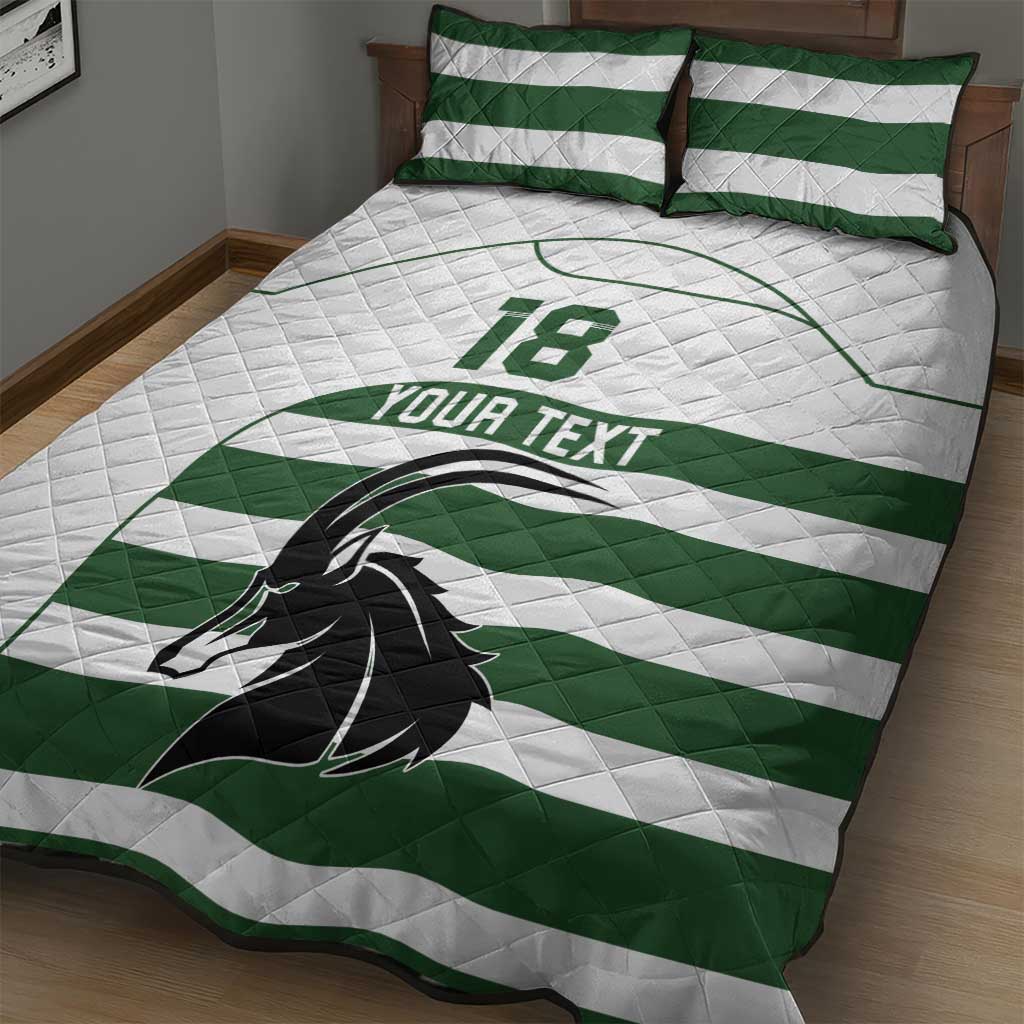 Custom Zimbabwe Sables Rugby Quilt Bed Set Go Champion LT18
