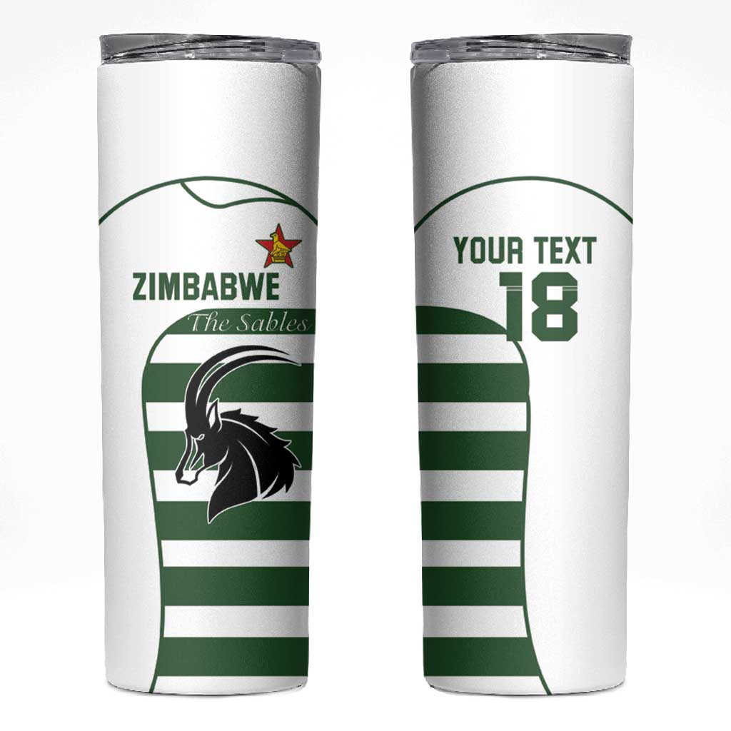 Custom Zimbabwe Sables Rugby Skinny Tumbler Go Champion LT18