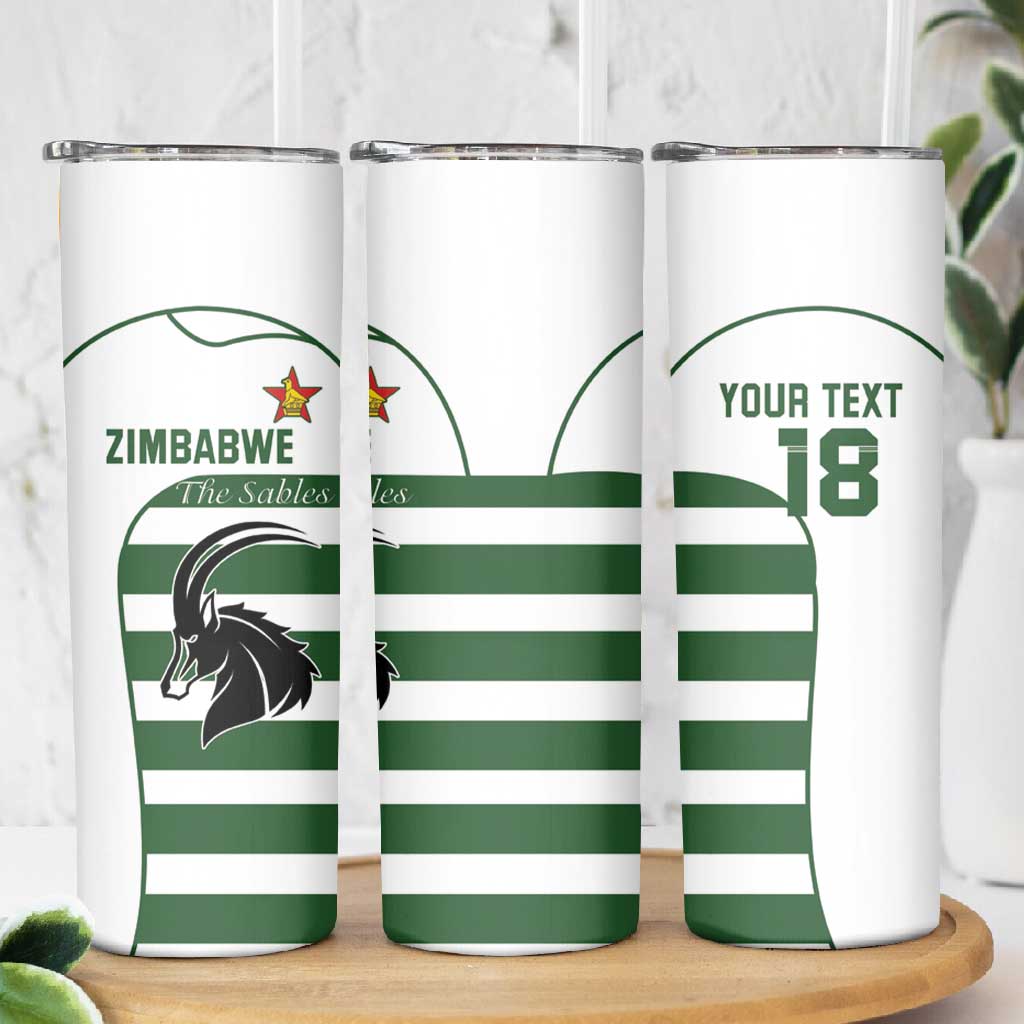 Custom Zimbabwe Sables Rugby Skinny Tumbler Go Champion LT18