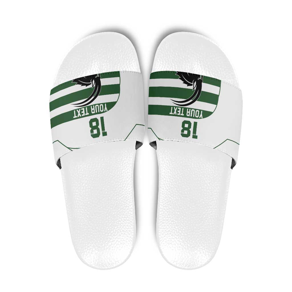 Custom Zimbabwe Rugby Slide Sandals The Sables Go Champion LT18