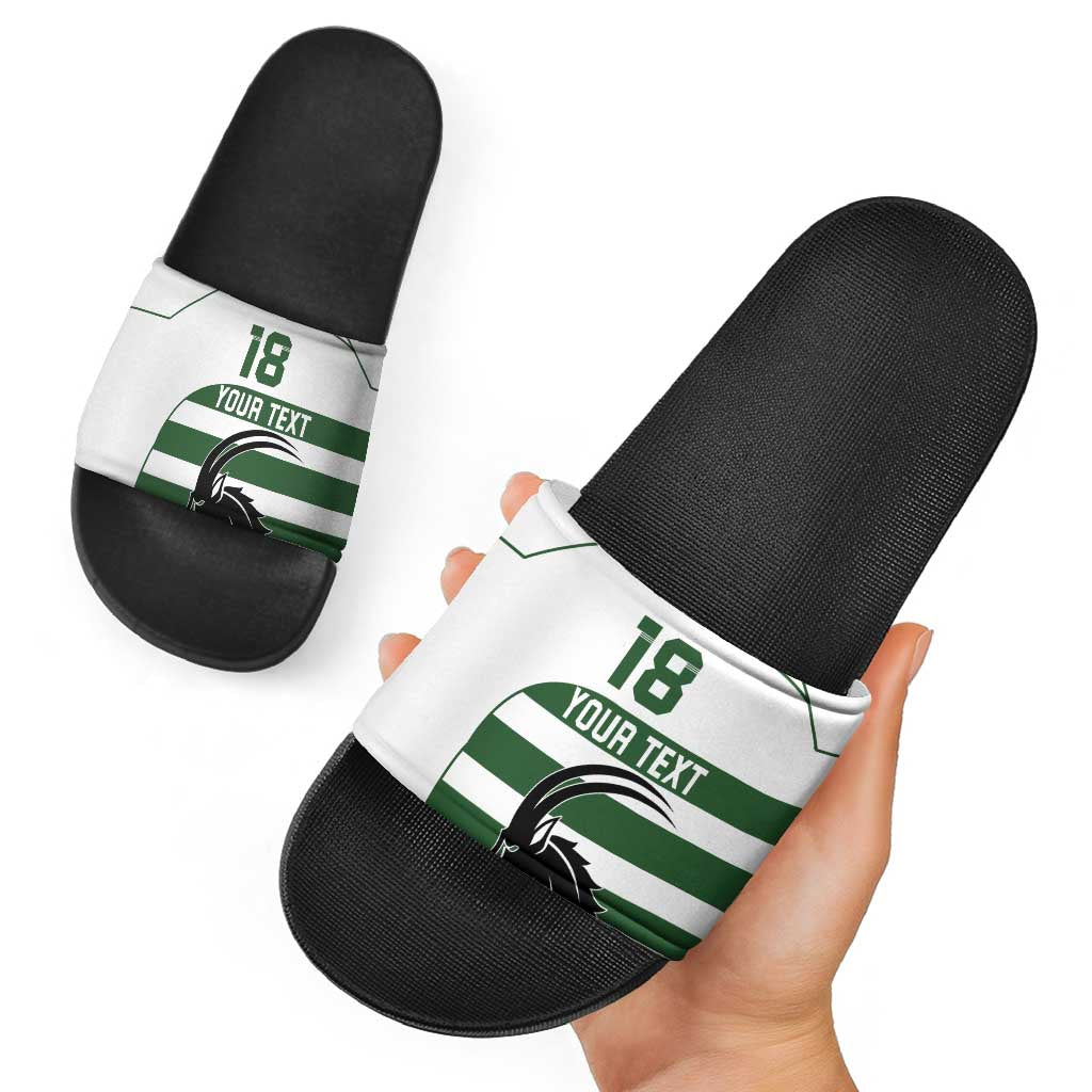 Custom Zimbabwe Rugby Slide Sandals The Sables Go Champion LT18