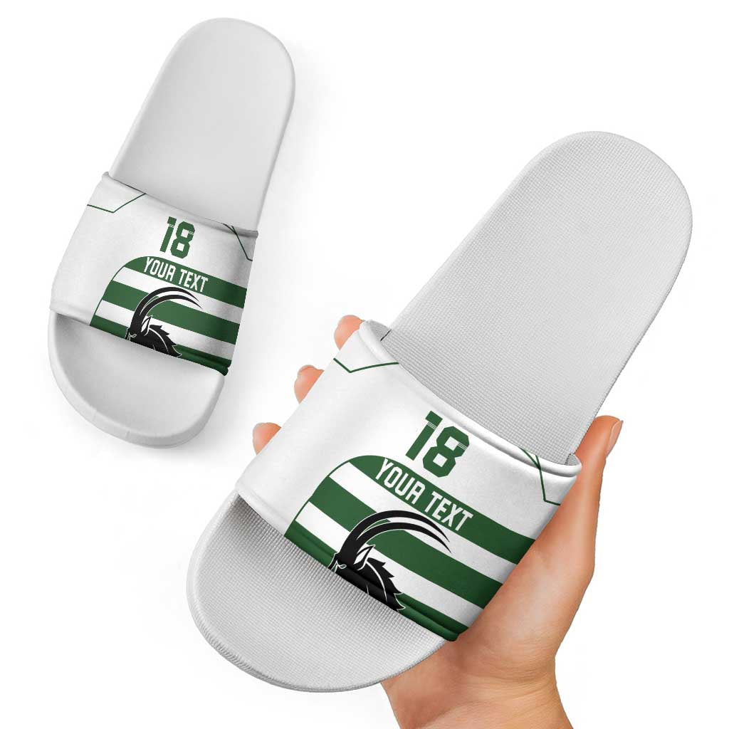 Custom Zimbabwe Rugby Slide Sandals The Sables Go Champion LT18
