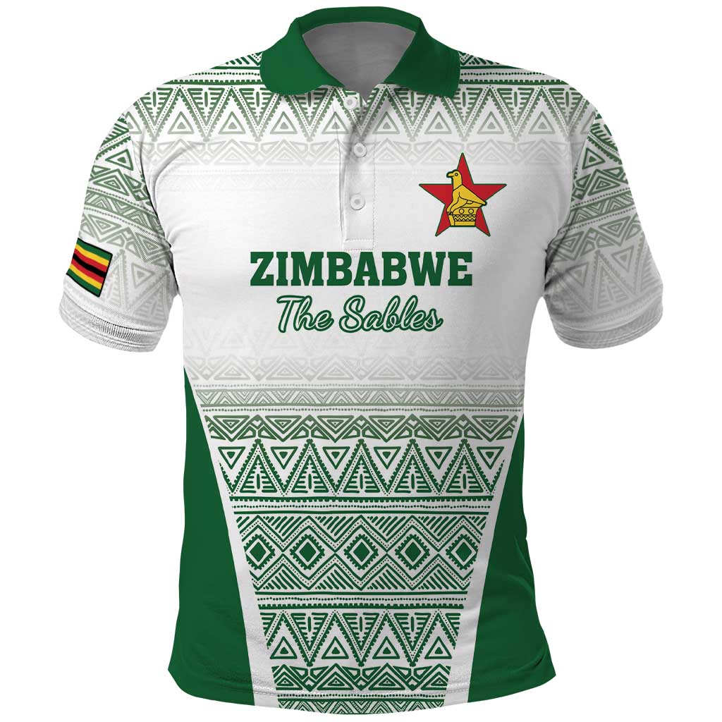 Custom Zimbabwe Rugby Polo Shirt Sables African Patterns LT18