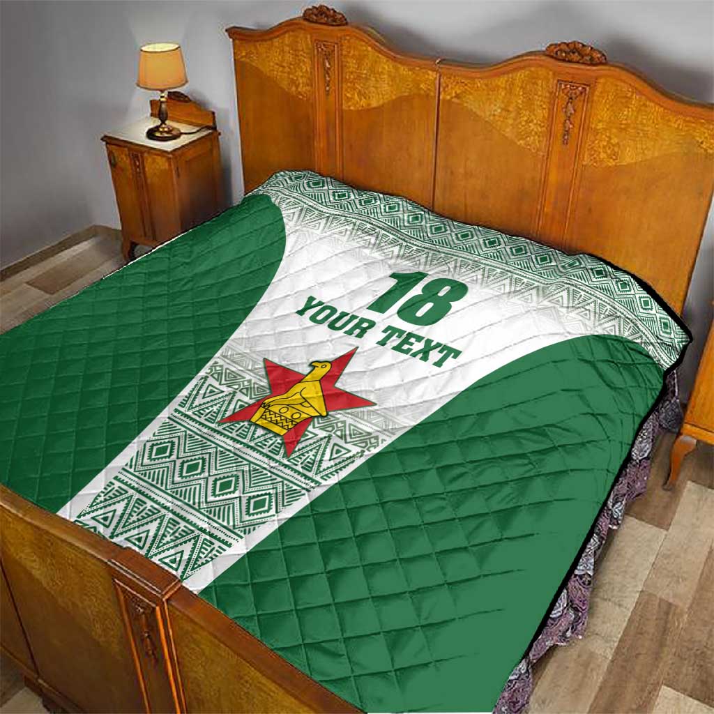 Custom Zimbabwe Sables Rugby Quilt African Patterns LT18