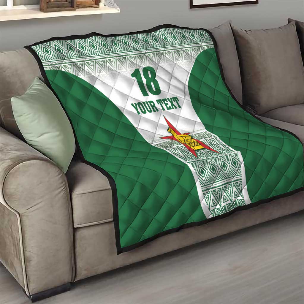 Custom Zimbabwe Sables Rugby Quilt African Patterns LT18
