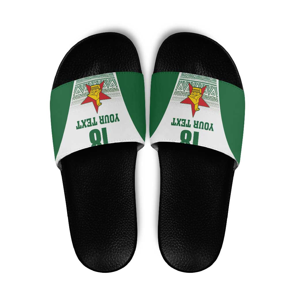 Custom Zimbabwe Rugby Slide Sandals Sables African Patterns LT18