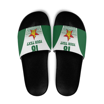 Custom Zimbabwe Rugby Slide Sandals Sables African Patterns LT18