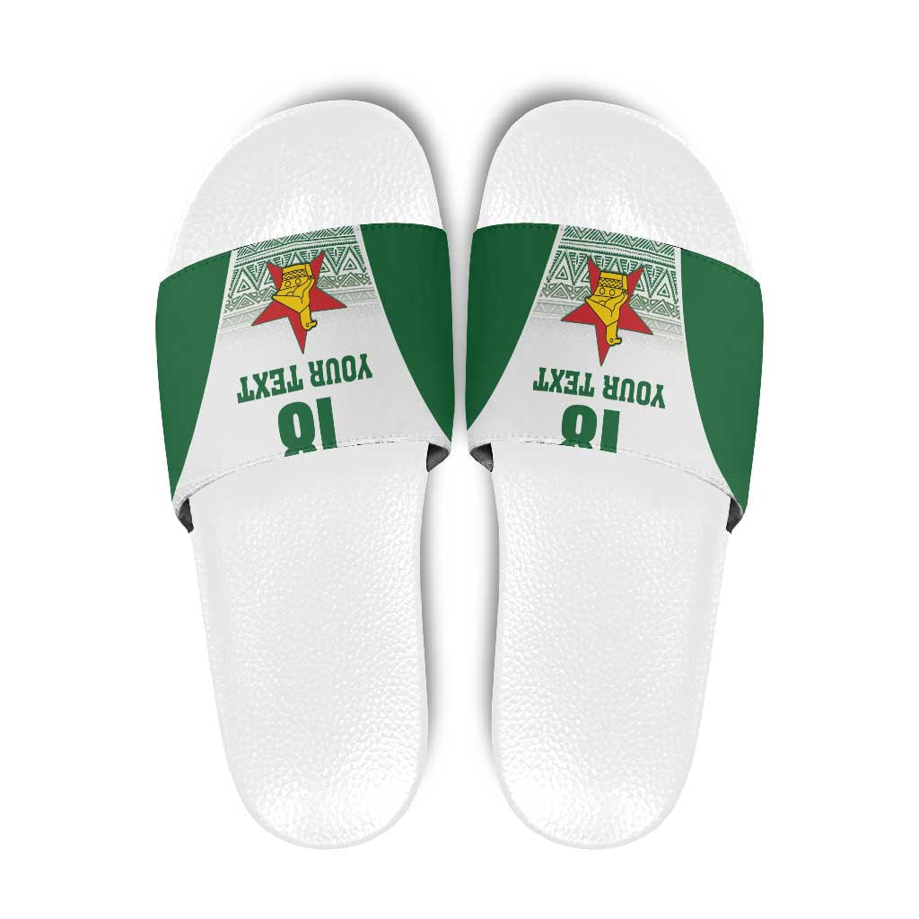 Custom Zimbabwe Rugby Slide Sandals Sables African Patterns LT18
