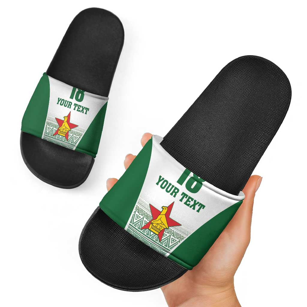 Custom Zimbabwe Rugby Slide Sandals Sables African Patterns LT18