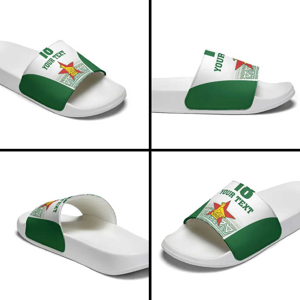 Custom Zimbabwe Rugby Slide Sandals Sables African Patterns LT18