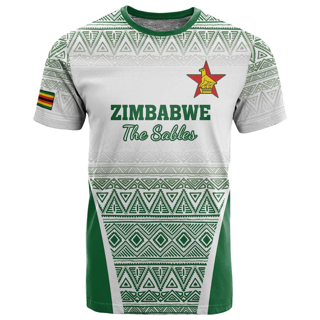 Custom Zimbabwe Sables Rugby T shirt African Patterns LT18