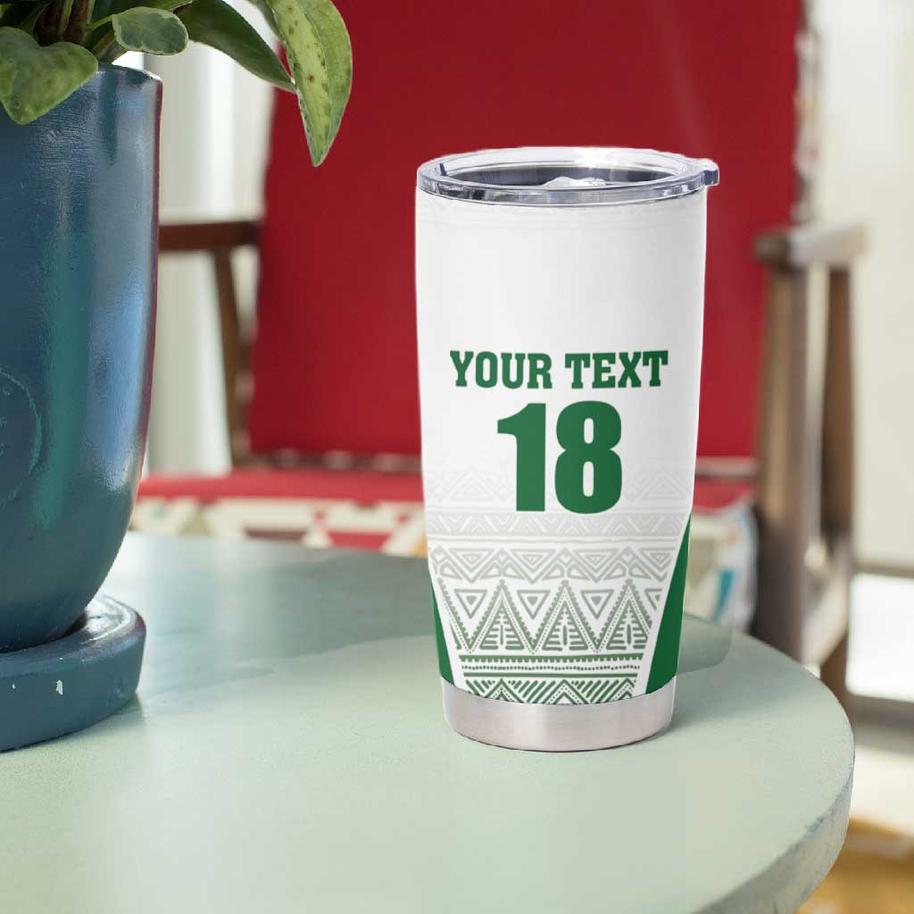 Custom Zimbabwe Sables Rugby Tumbler Cup African Patterns LT18