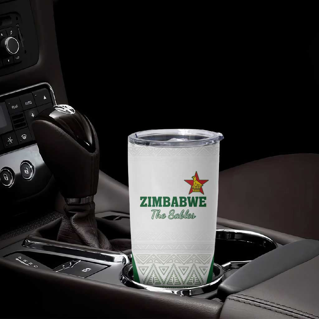 Custom Zimbabwe Sables Rugby Tumbler Cup African Patterns LT18
