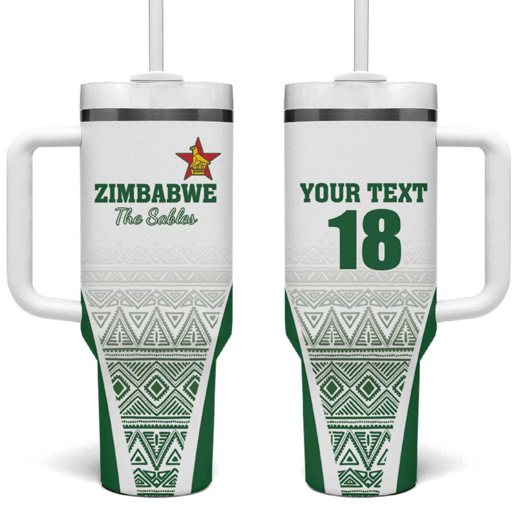 Custom Zimbabwe Sables Rugby Tumbler With Handle African Patterns LT18