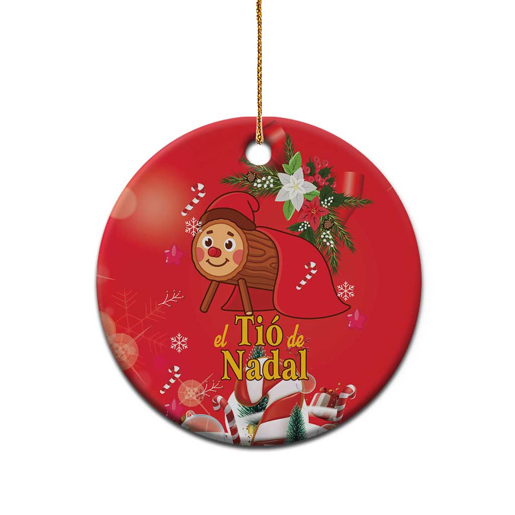 Spain Tio de Nadal Christmas Ceramic Ornament Traditional Christmas Log Red Version LT18