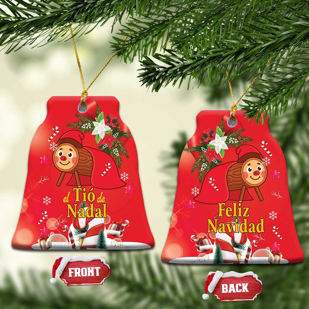 Spain Tio de Nadal Christmas Ceramic Ornament Traditional Christmas Log Red Version LT18