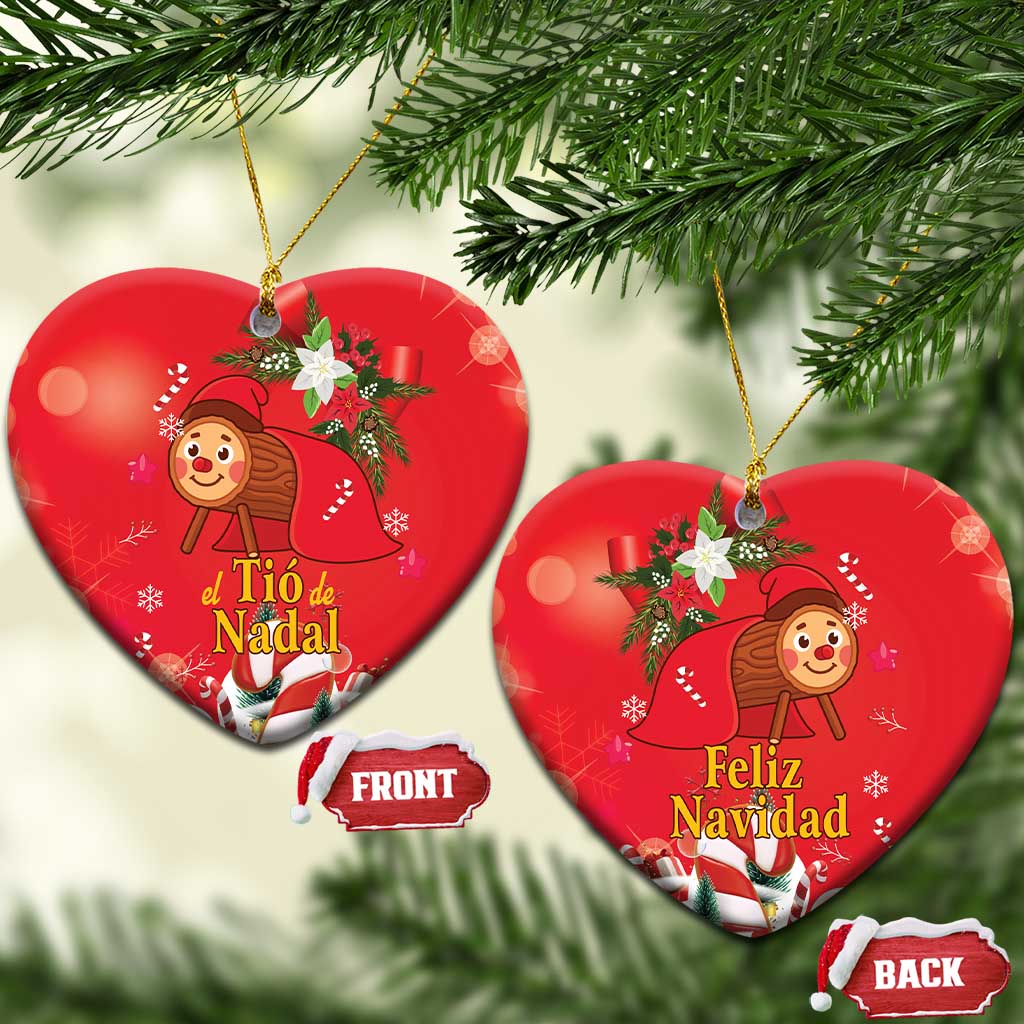 Spain Tio de Nadal Christmas Ceramic Ornament Traditional Christmas Log Red Version LT18