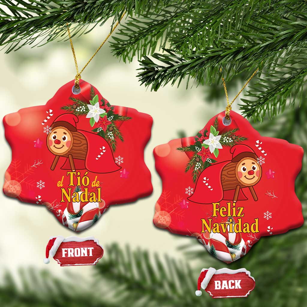 Spain Tio de Nadal Christmas Ceramic Ornament Traditional Christmas Log Red Version LT18