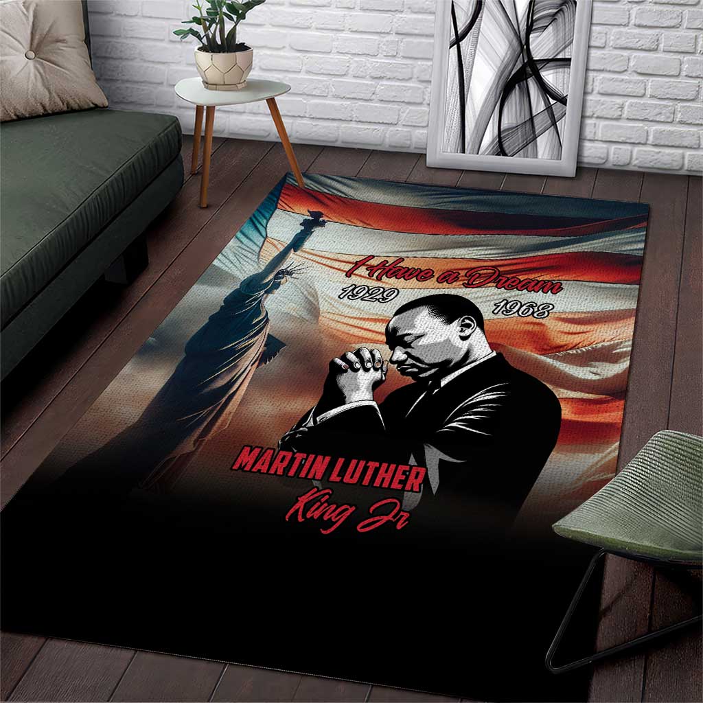 Happy MLK Day Area Rug Black Americans Leaders I Have a Dream LT18