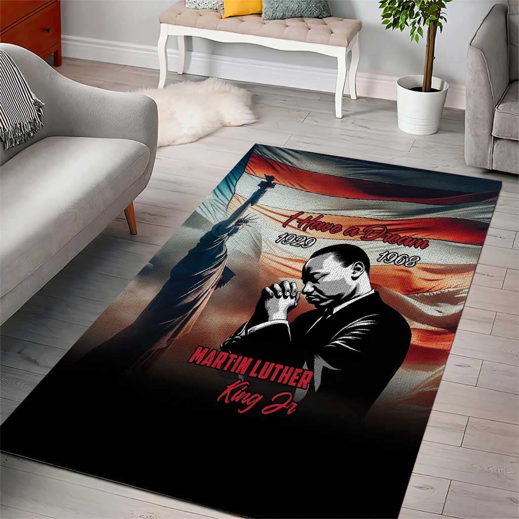 Happy MLK Day Area Rug Black Americans Leaders I Have a Dream LT18