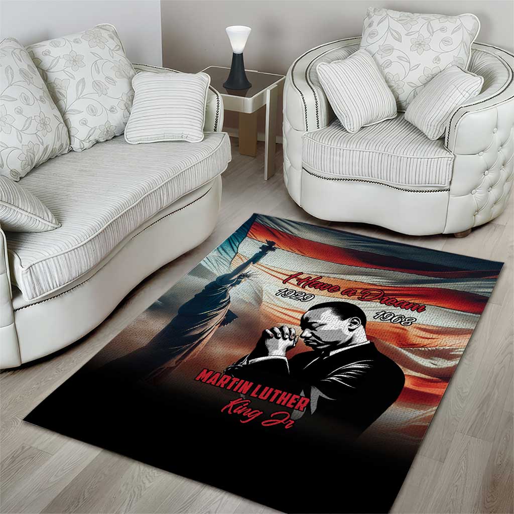 Happy MLK Day Area Rug Black Americans Leaders I Have a Dream LT18