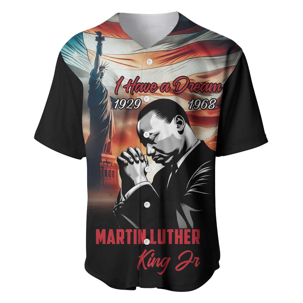 Happy MLK Day Baseball Jersey Black Americans Leaders I Have a Dream LT18