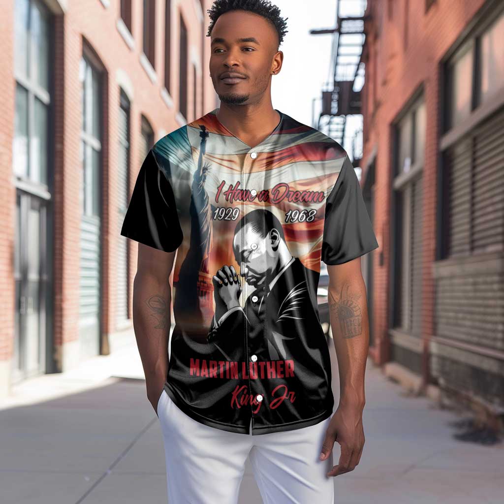 Happy MLK Day Baseball Jersey Black Americans Leaders I Have a Dream LT18