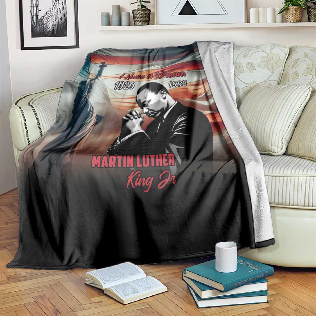 Happy MLK Day Blanket Black Americans Leaders I Have a Dream LT18