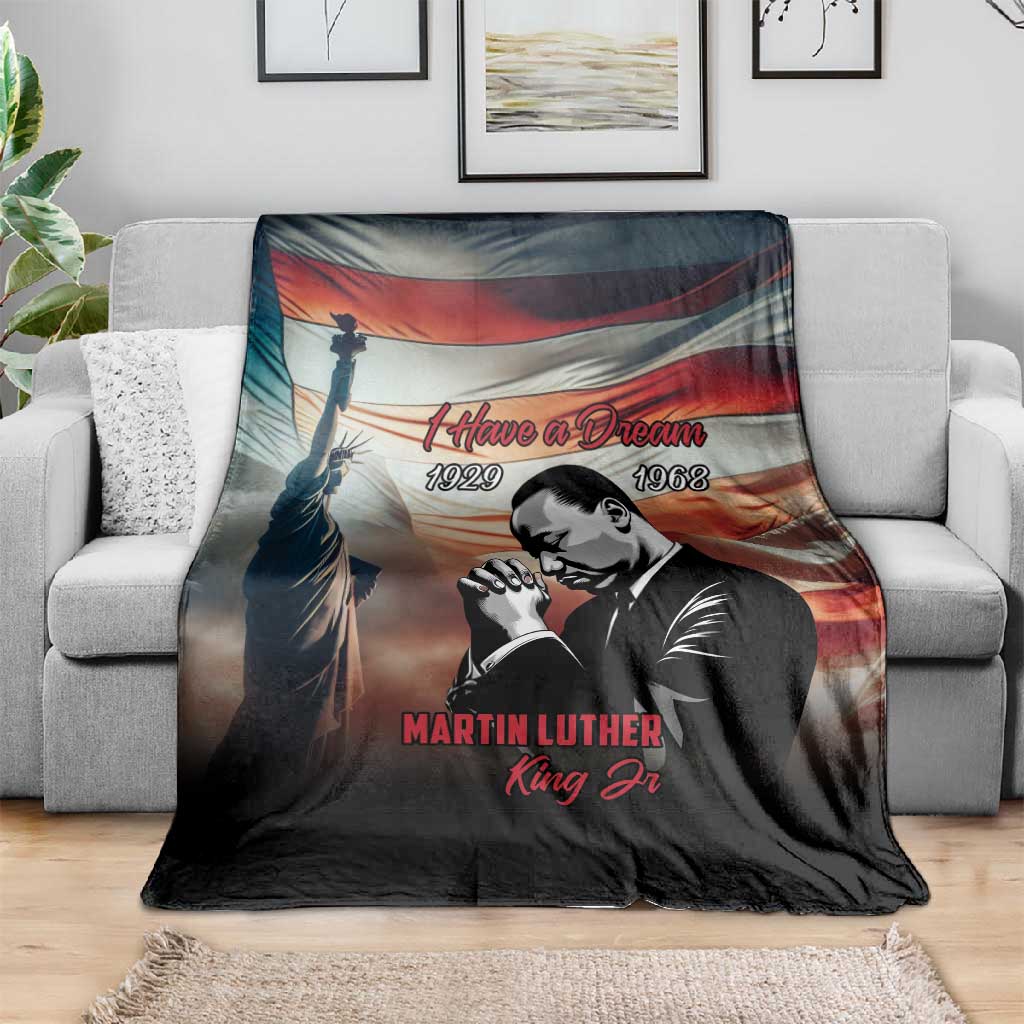 Happy MLK Day Blanket Black Americans Leaders I Have a Dream LT18