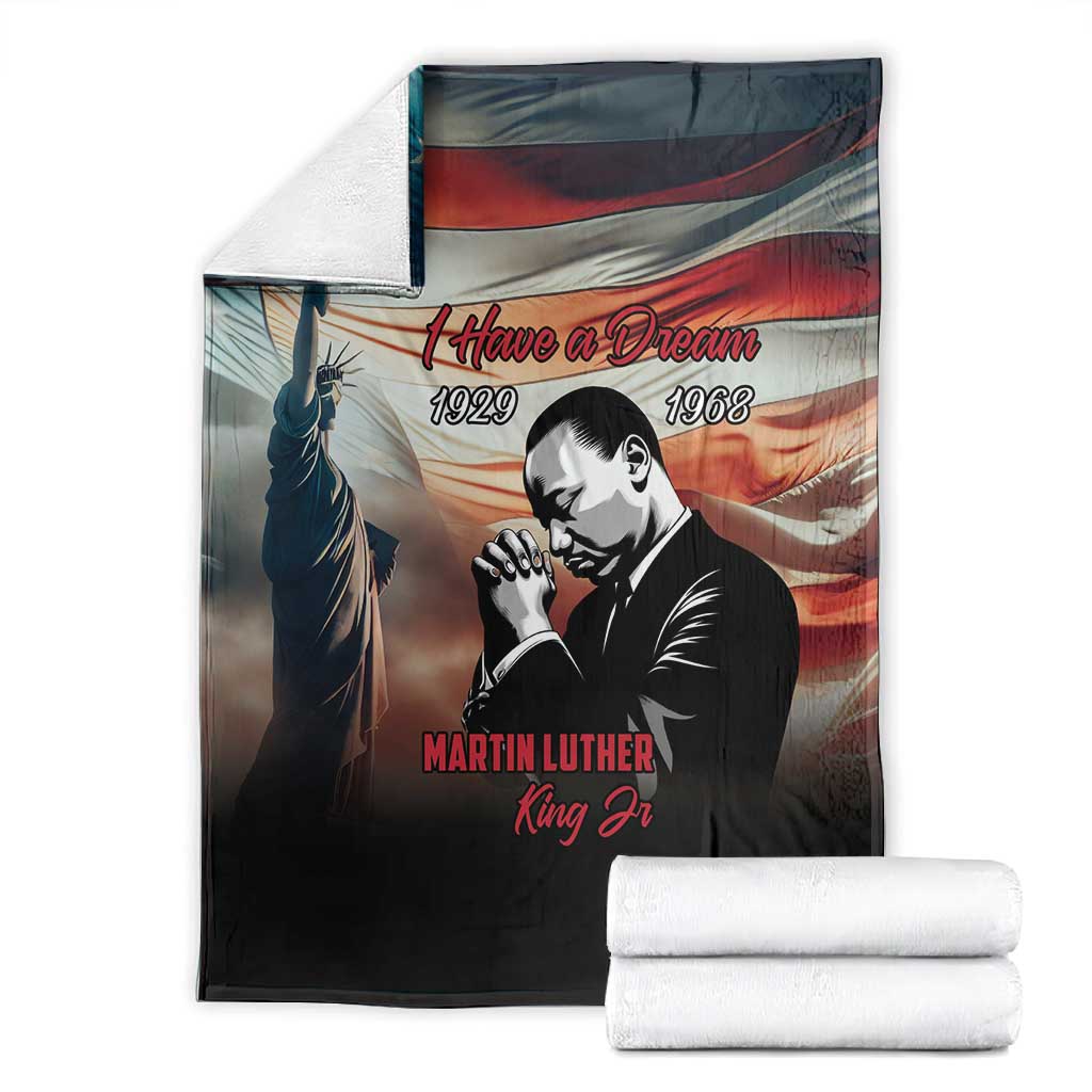 Happy MLK Day Blanket Black Americans Leaders I Have a Dream LT18