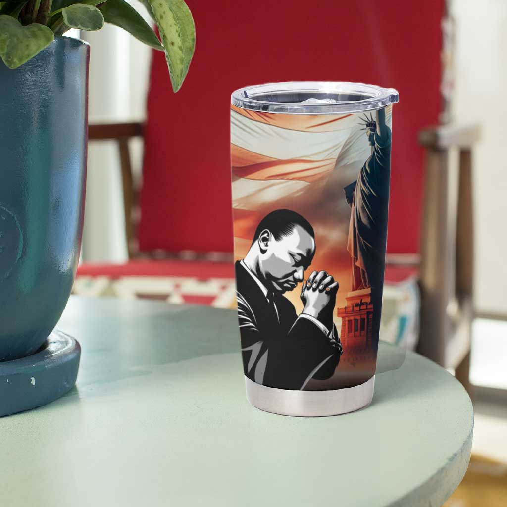 Happy MLK Day Tumbler Cup Black Americans Leaders I Have a Dream LT18