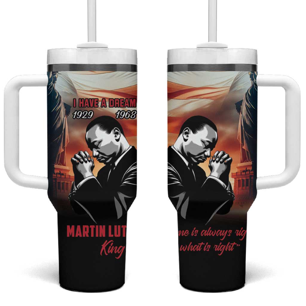 Happy MLK Day Tumbler With Handle Black Americans Leaders I Have a Dream LT18