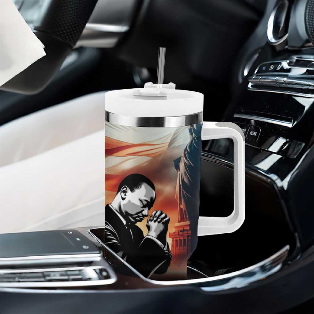Happy MLK Day Tumbler With Handle Black Americans Leaders I Have a Dream LT18