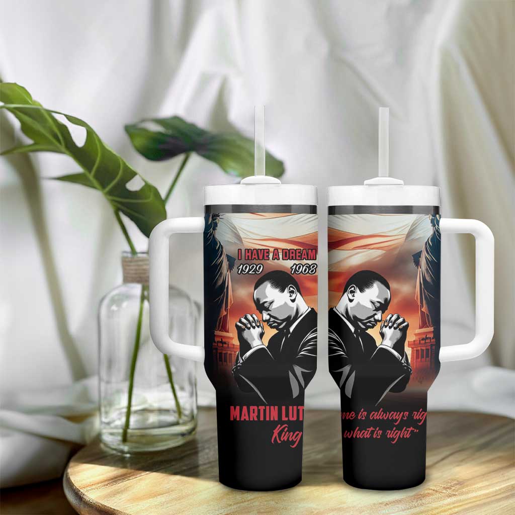 Happy MLK Day Tumbler With Handle Black Americans Leaders I Have a Dream LT18