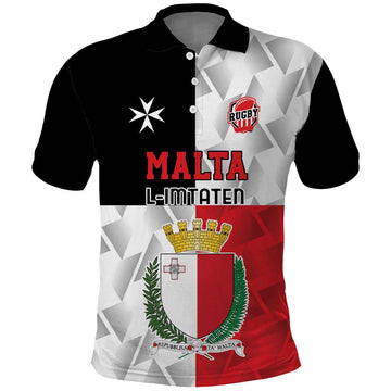 Custom Malta Rugby Polo Shirt L-imtaten Go Champions LT18