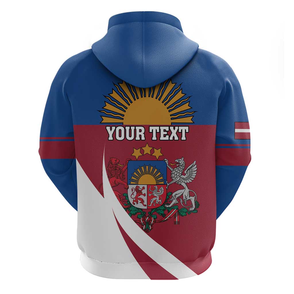 Personalized Latvia Hoodie White Wagtail Dievs Sveti Latviju LT18