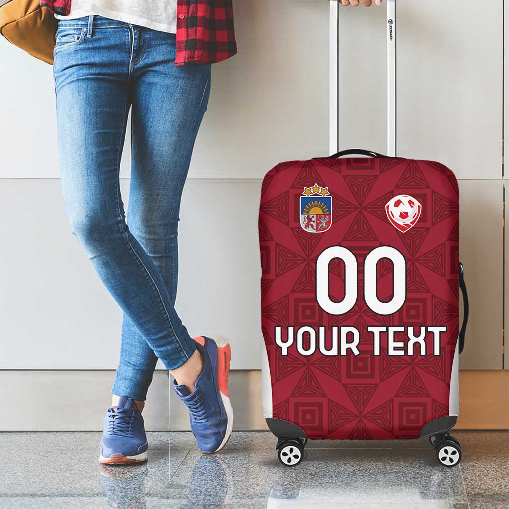 Custom Latvia Football Luggage Cover Latvijas Futbola Izlase LT18