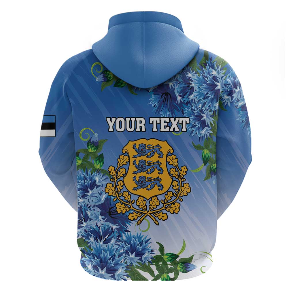 Personalized Estonia Hoodie Barn Swallow Cornflower Flower LT18