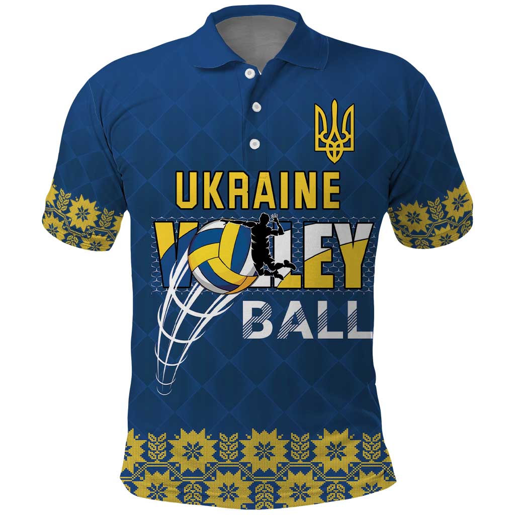 Custom Ukraine Volleyball Polo Shirt Cholovicha Zbirna Ukrainy z Volejbolu LT18