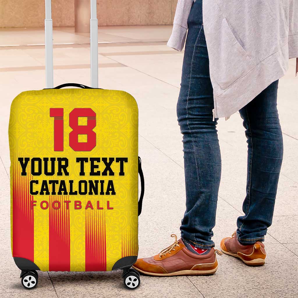 Custom Catalonia Football Luggage Cover Seleccio de futbol de Catalunya LT18
