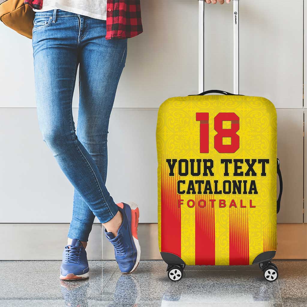 Custom Catalonia Football Luggage Cover Seleccio de futbol de Catalunya LT18