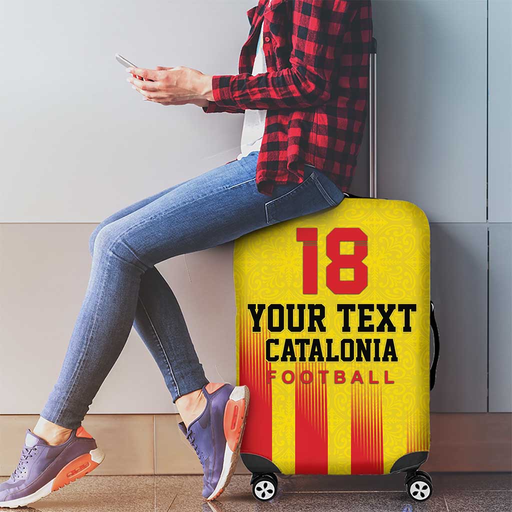 Custom Catalonia Football Luggage Cover Seleccio de futbol de Catalunya LT18
