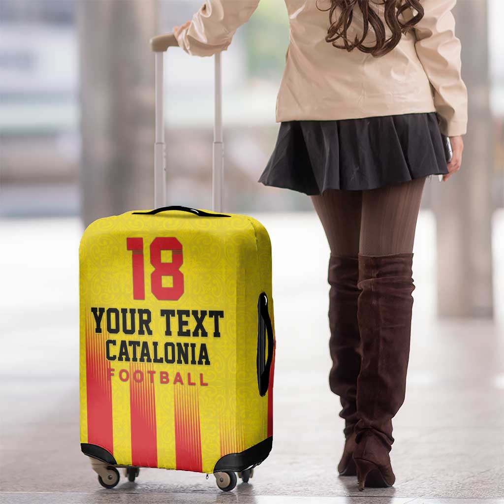 Custom Catalonia Football Luggage Cover Seleccio de futbol de Catalunya LT18