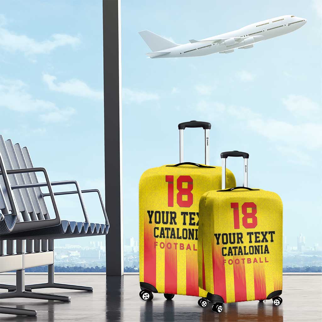 Custom Catalonia Football Luggage Cover Seleccio de futbol de Catalunya LT18