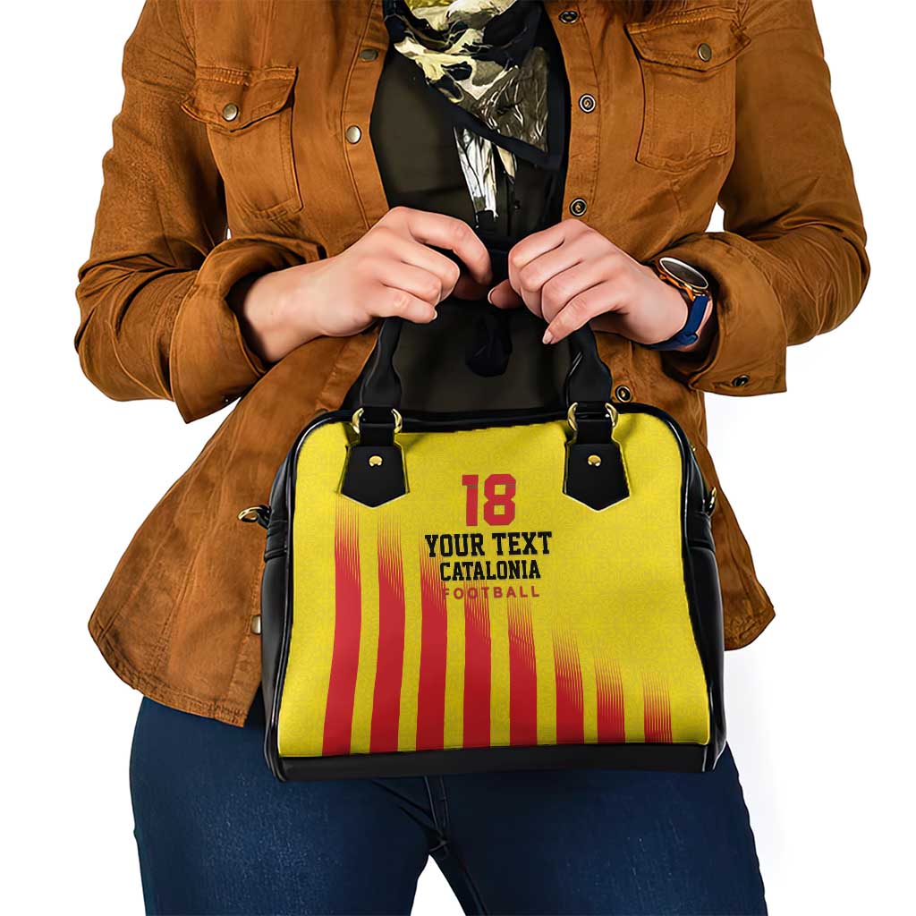 Custom Catalonia Football Shoulder Handbag Seleccio de futbol de Catalunya LT18